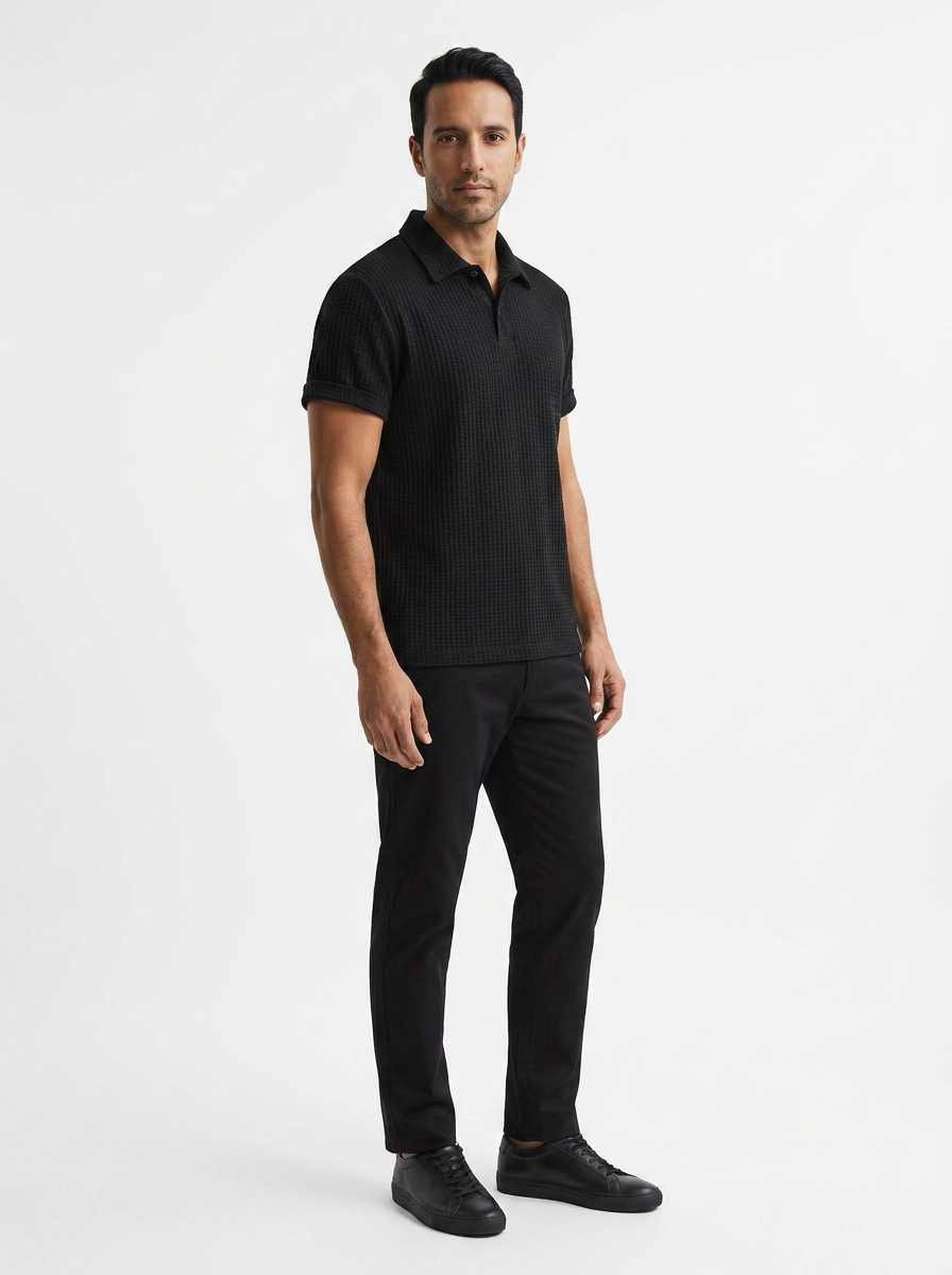 Polo Punto Waffle Hombre