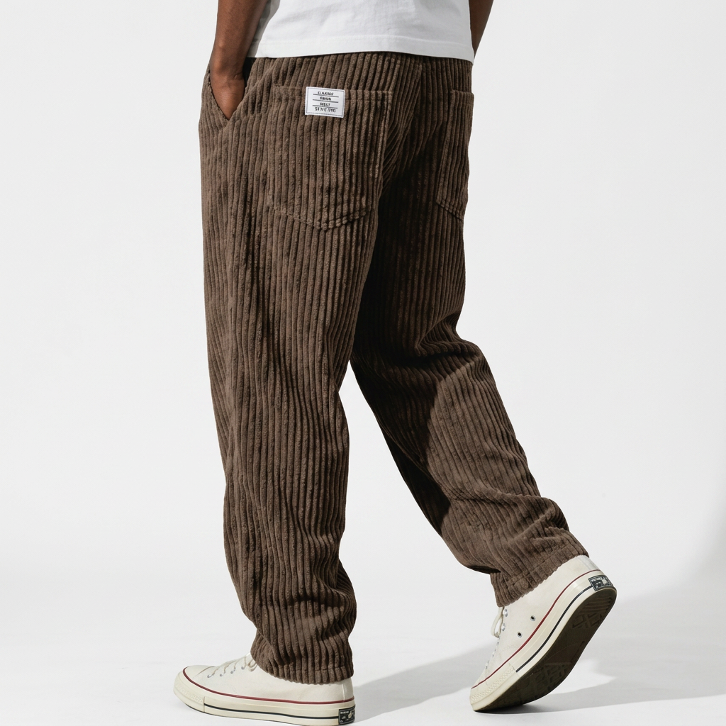 Pantalón Pana Relajado Hombre