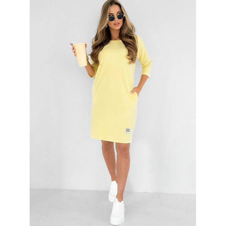 Martina | Vestido con mangas tres cuartos y bolsillos