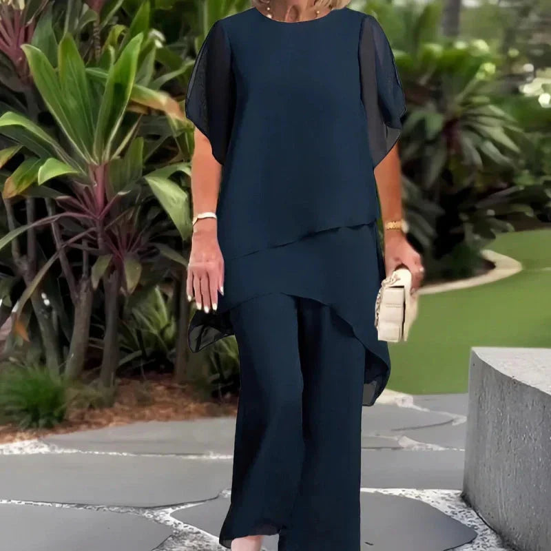Rosana | Conjunto elegante asimétrico de dos piezas
