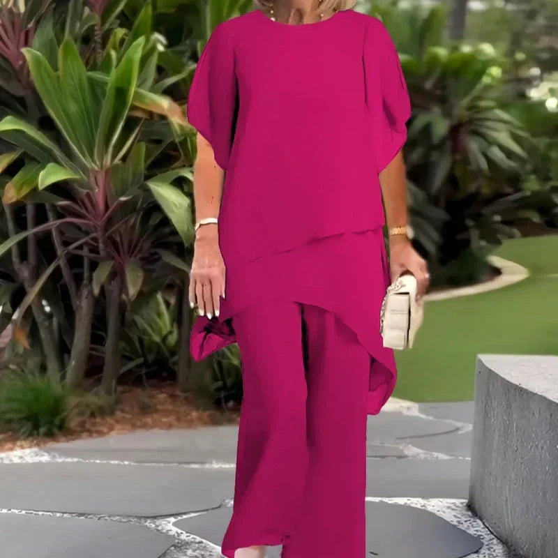 Rosana | Conjunto elegante asimétrico de dos piezas