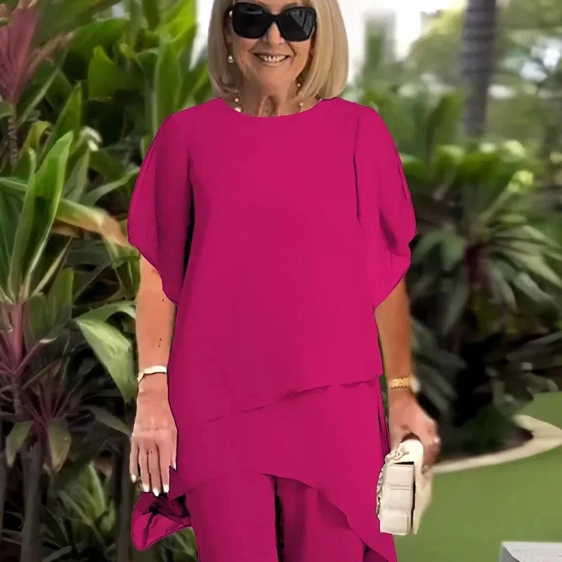 Rosana | Conjunto elegante asimétrico de dos piezas