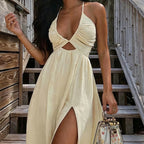 Natalia | Vestido largo sexy con escote en V