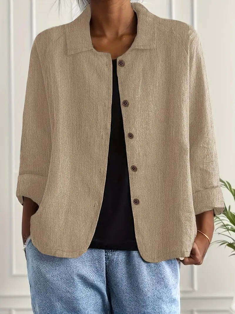 Martina | Chaqueta tipo camisa de corte holgado con botones