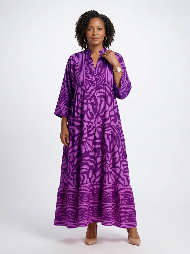 Marianne | Vestido midi con botones en la parte delantera