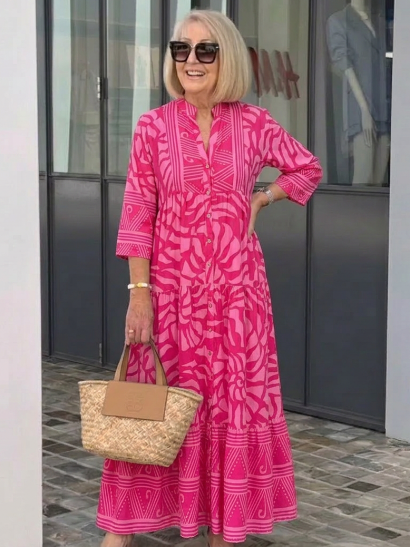 Marianne | Vestido midi con botones en la parte delantera