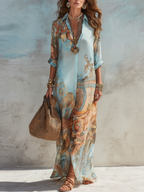 Serena | vestido camisón mediterráneo