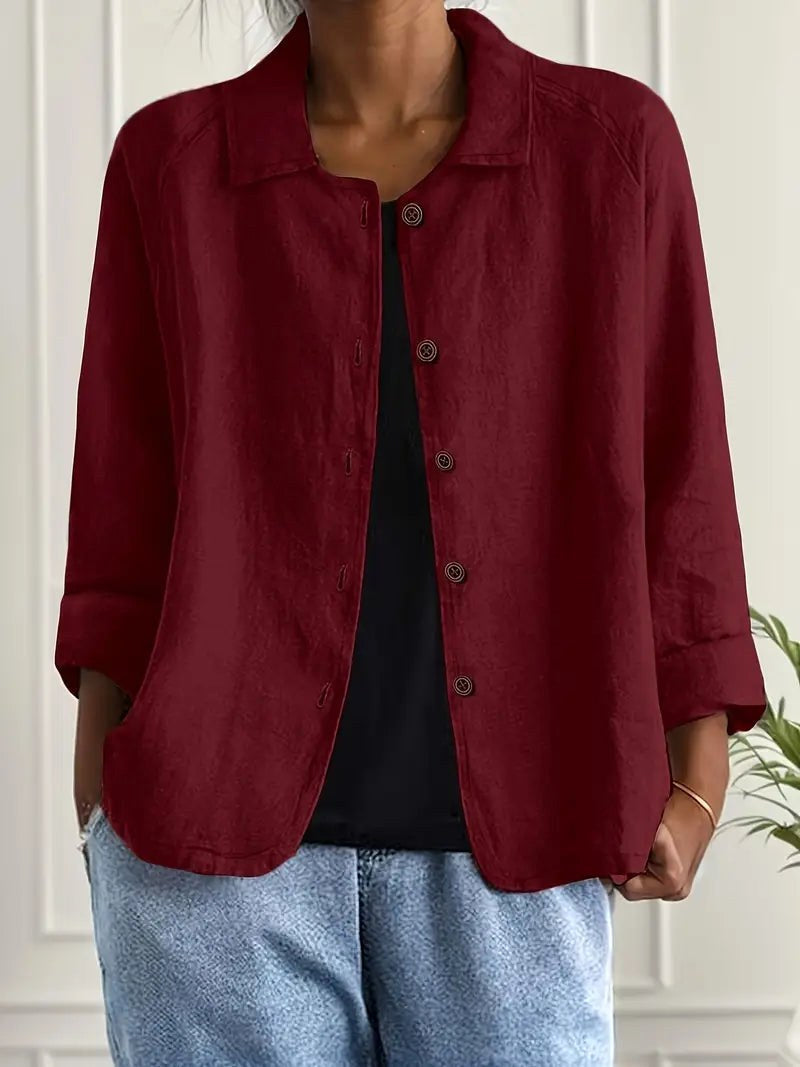 María | Chaqueta tipo camisa de corte holgado con botones