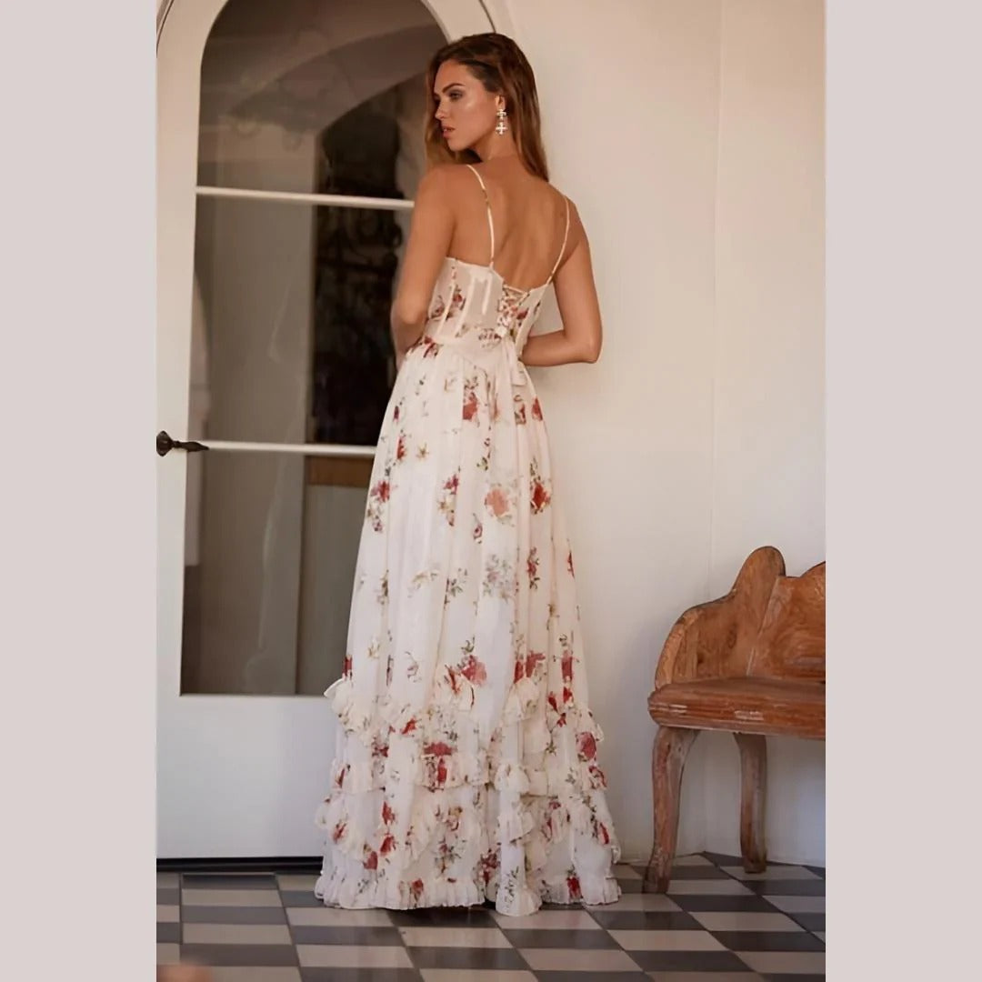 Sara | Vestido midi con estampado floral